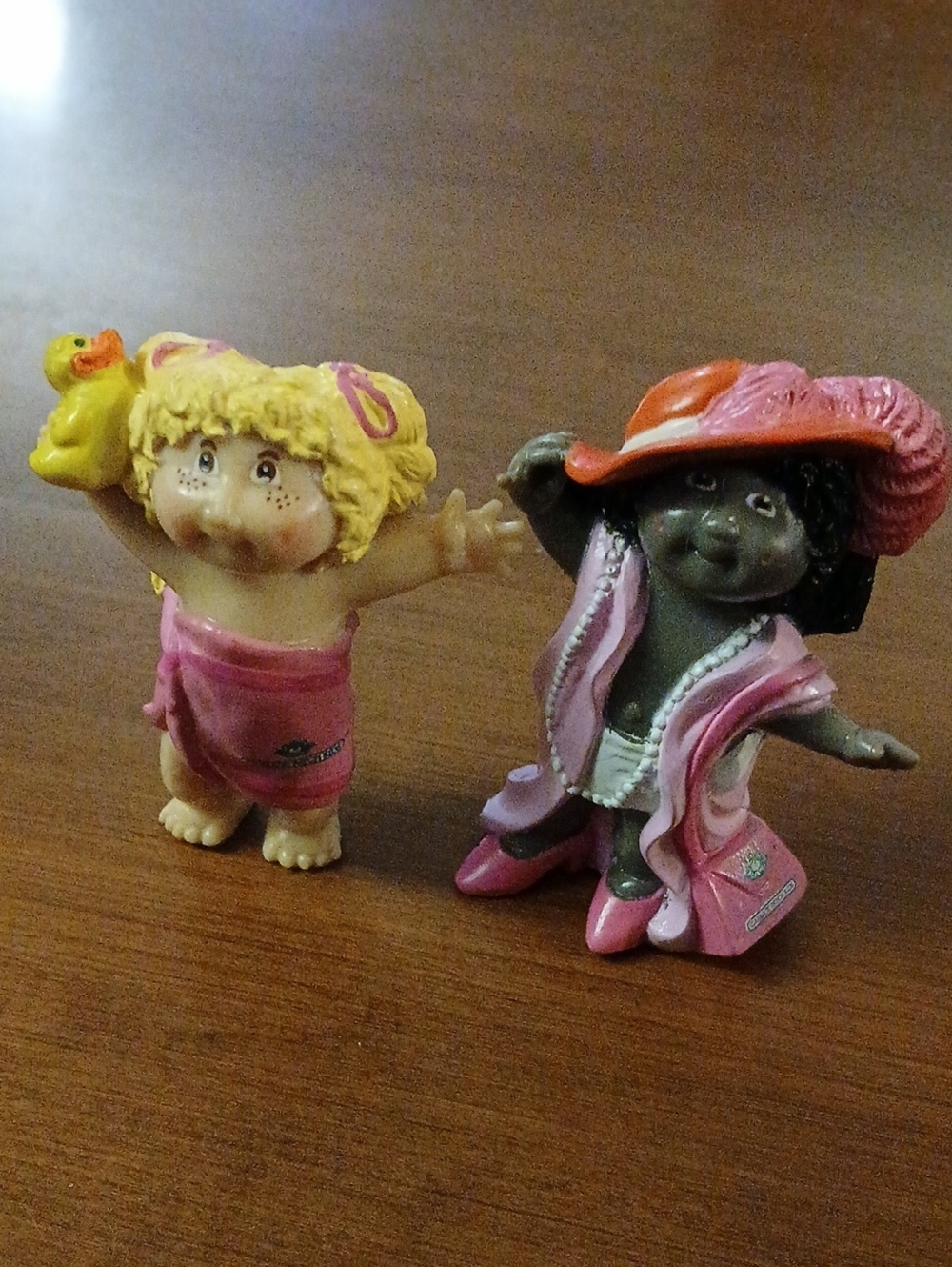 1984 Vintage Mini Cabbage Patch Figures Set Of 2 Retro Cute 2.5"